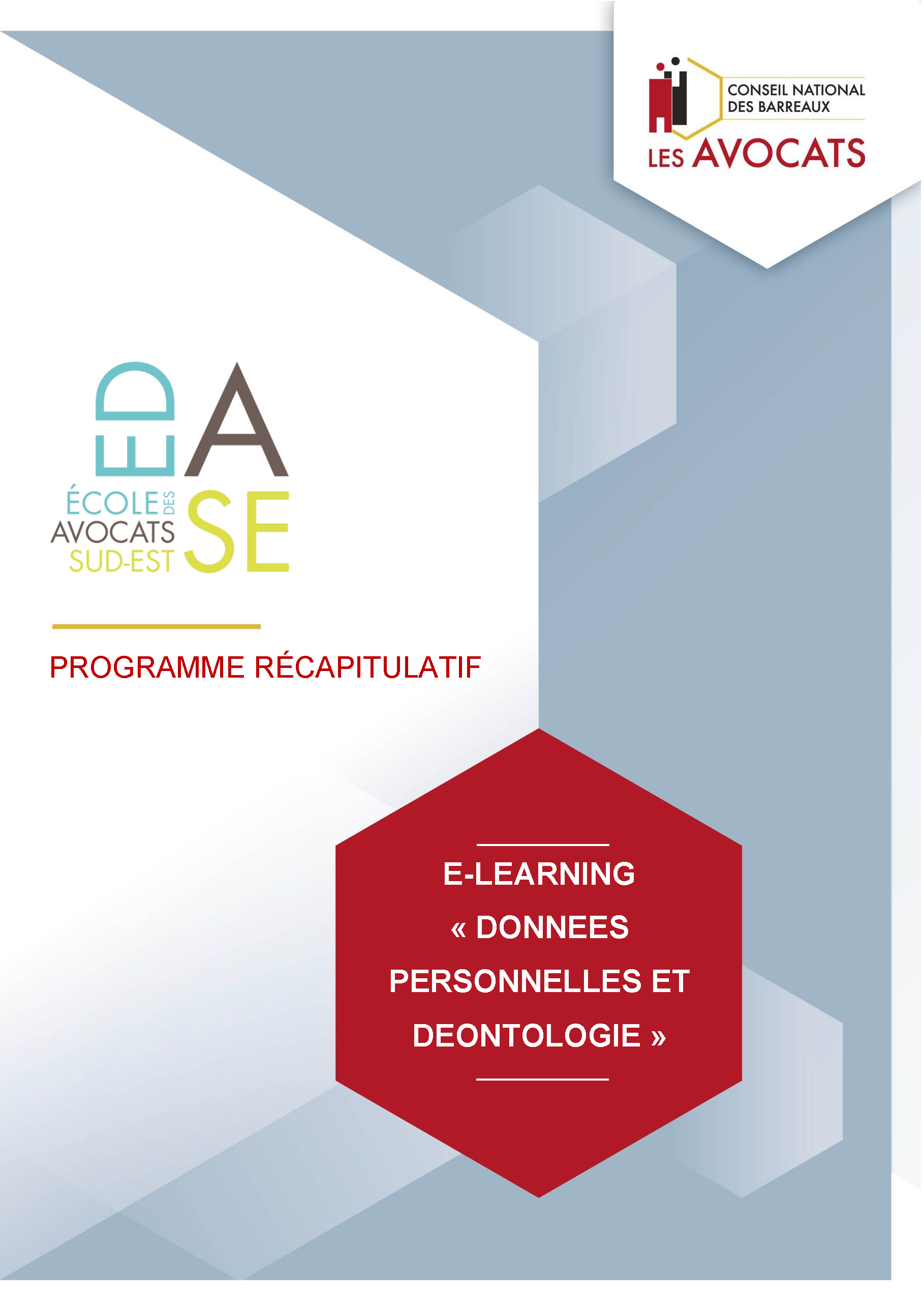 DONNÉES PERSONNELLES ET DÉONTOLOGIE - E-LEARNING 2026